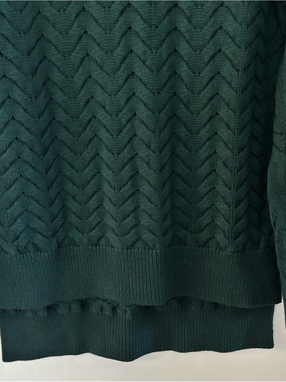 Wilfred Forest Green Cable Turtleneck Sweater - Picture 4 of 6